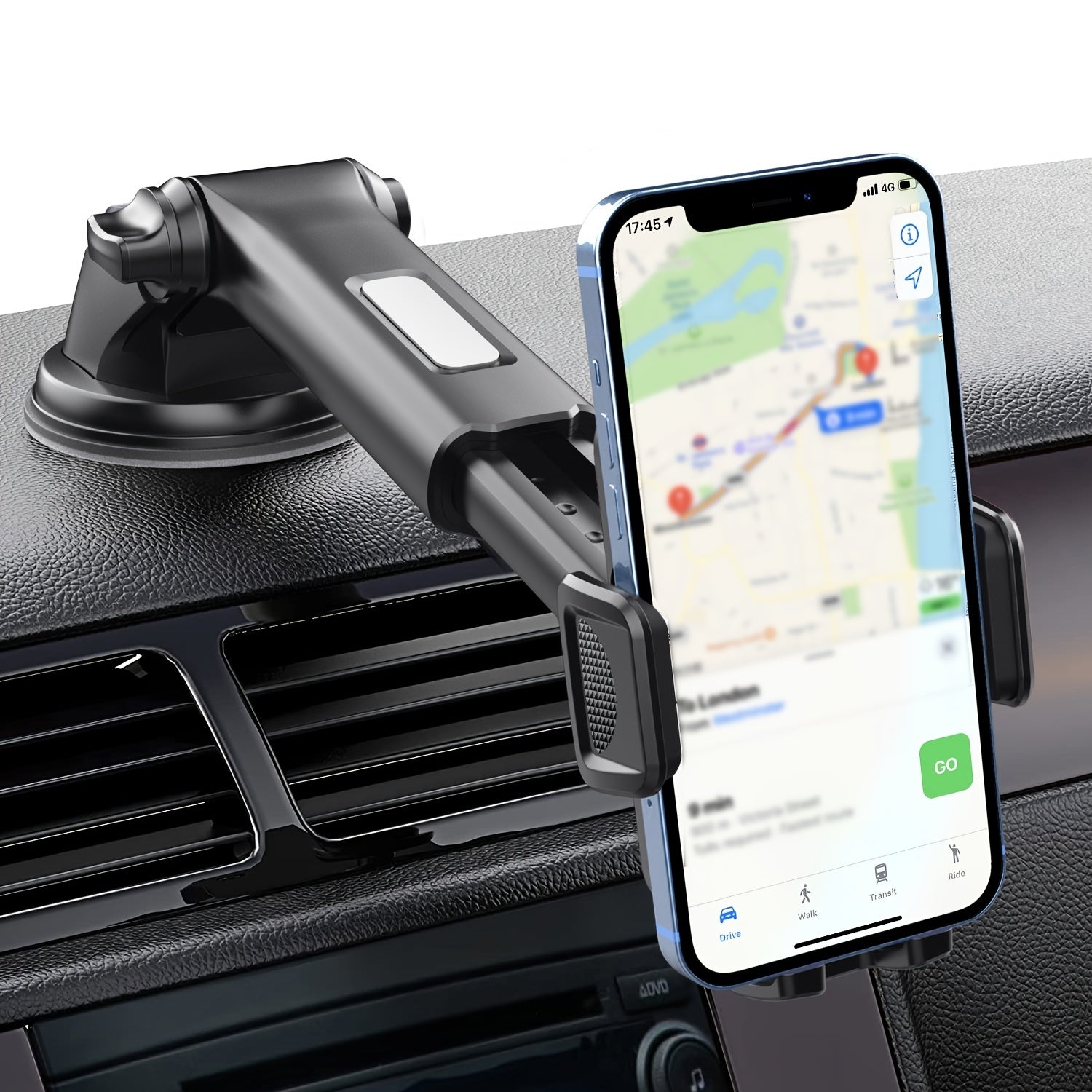 Support de téléphone pour voiture, ventouse puissante et améliorée, support de téléphone 2 en 1 pour tableau de bord, lavable et mains libres pour tous les téléphones portables.