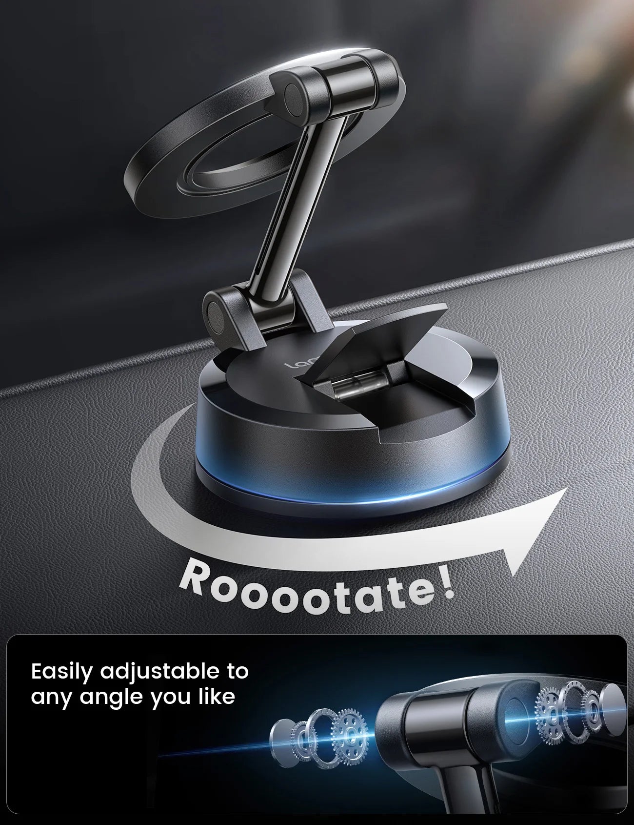 Lamicall pour support magnétique de voiture à aspiration puissante, rotation à 360°, support de téléphone pour tableau de bord, pare-brise, camion, pour iPhone 16 Pro Max