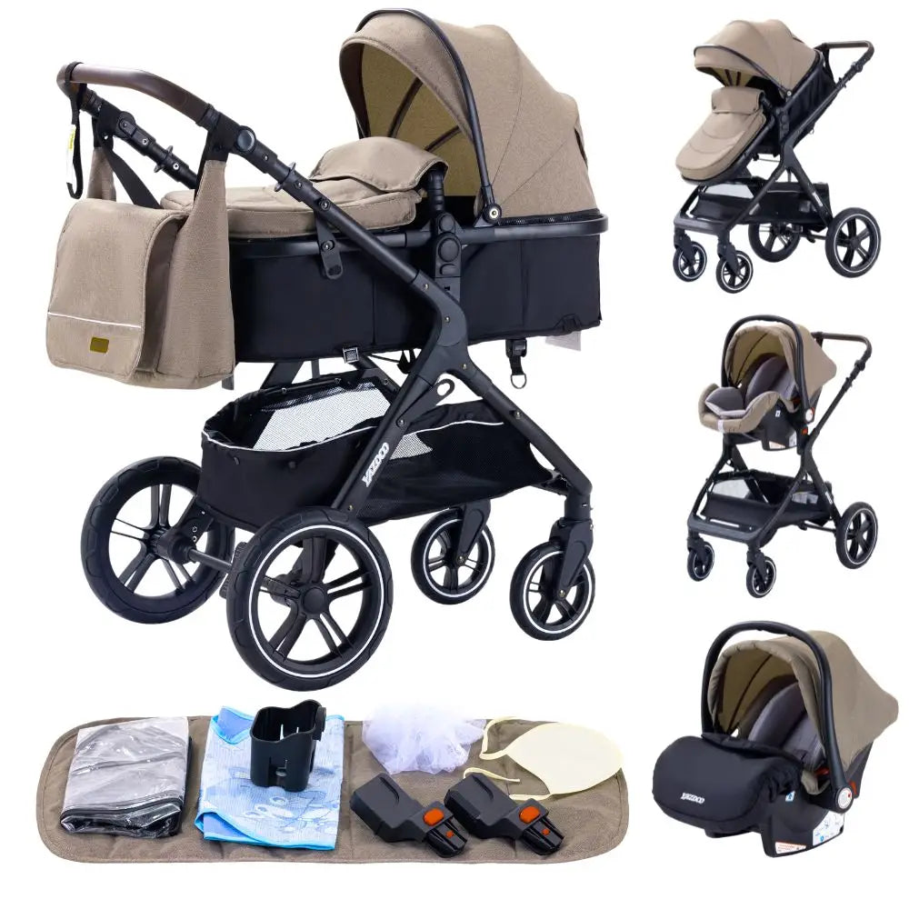 Poussette bébé 3 en 1, poussette quatre roues, voiture bébé 2 en 1, poussettes légères, poussettes multifonctions, landau, poussette