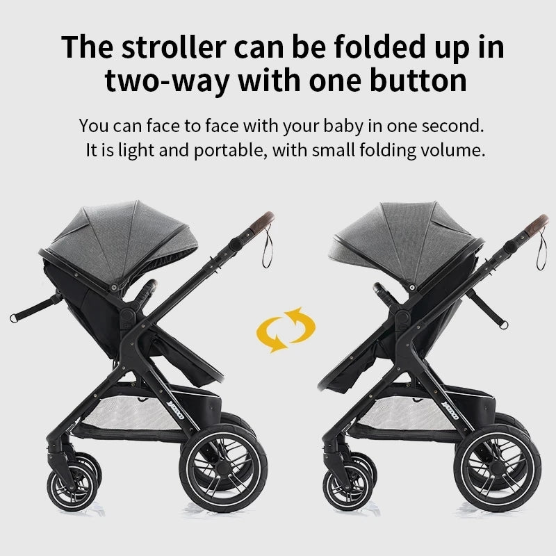 Poussette bébé 3 en 1, poussette quatre roues, voiture bébé 2 en 1, poussettes légères, poussettes multifonctions, landau, poussette
