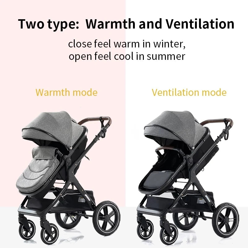 Poussette bébé 3 en 1, poussette quatre roues, voiture bébé 2 en 1, poussettes légères, poussettes multifonctions, landau, poussette
