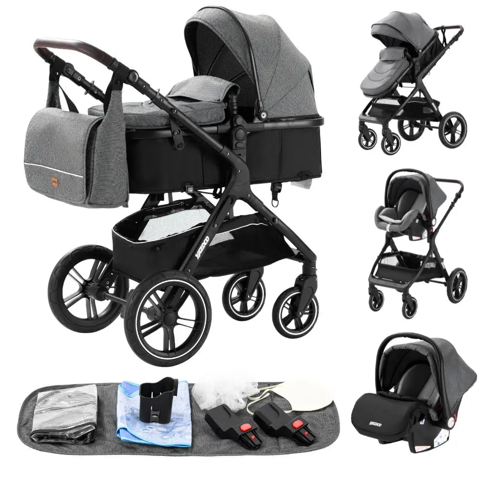 Poussette bébé 3 en 1, poussette quatre roues, voiture bébé 2 en 1, poussettes légères, poussettes multifonctions, landau, poussette