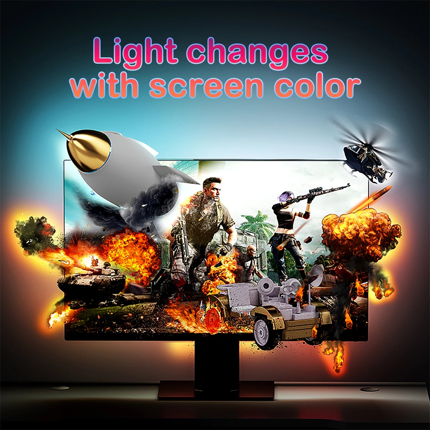 Bande lumineuse LED intelligente pour jeux vidéo, rétroéclairage d'ordinateur, synchronisation, barre lumineuse RVB, USB, décoration de chambre à coucher