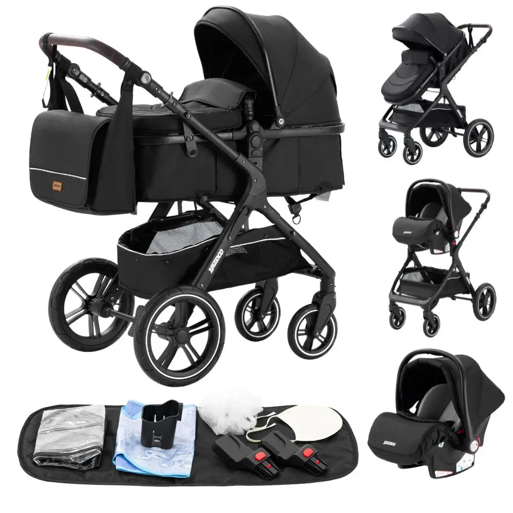 Poussette bébé 3 en 1, poussette quatre roues, voiture bébé 2 en 1, poussettes légères, poussettes multifonctions, landau, poussette
