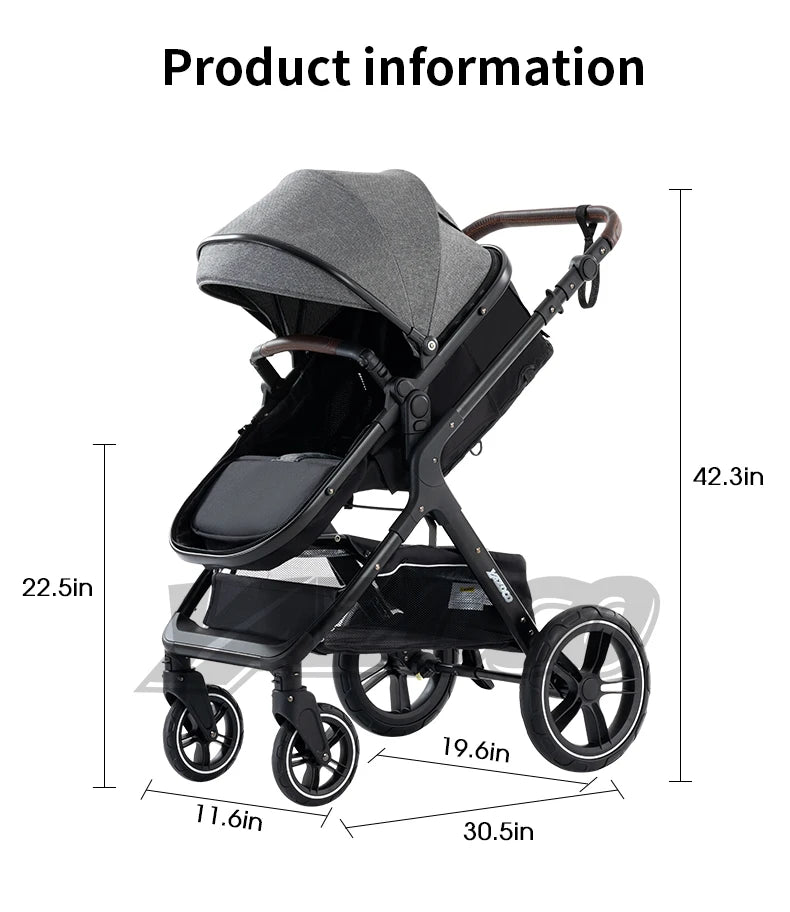Poussette bébé 3 en 1, poussette quatre roues, voiture bébé 2 en 1, poussettes légères, poussettes multifonctions, landau, poussette