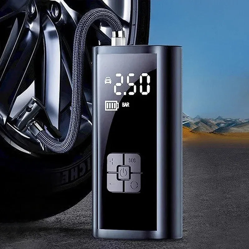 Pompe à air sans fil pour voiture, compresseur d'air, gonfleur de pneus à LED, 150 psi, électrique, pour voitures, motos, vélos