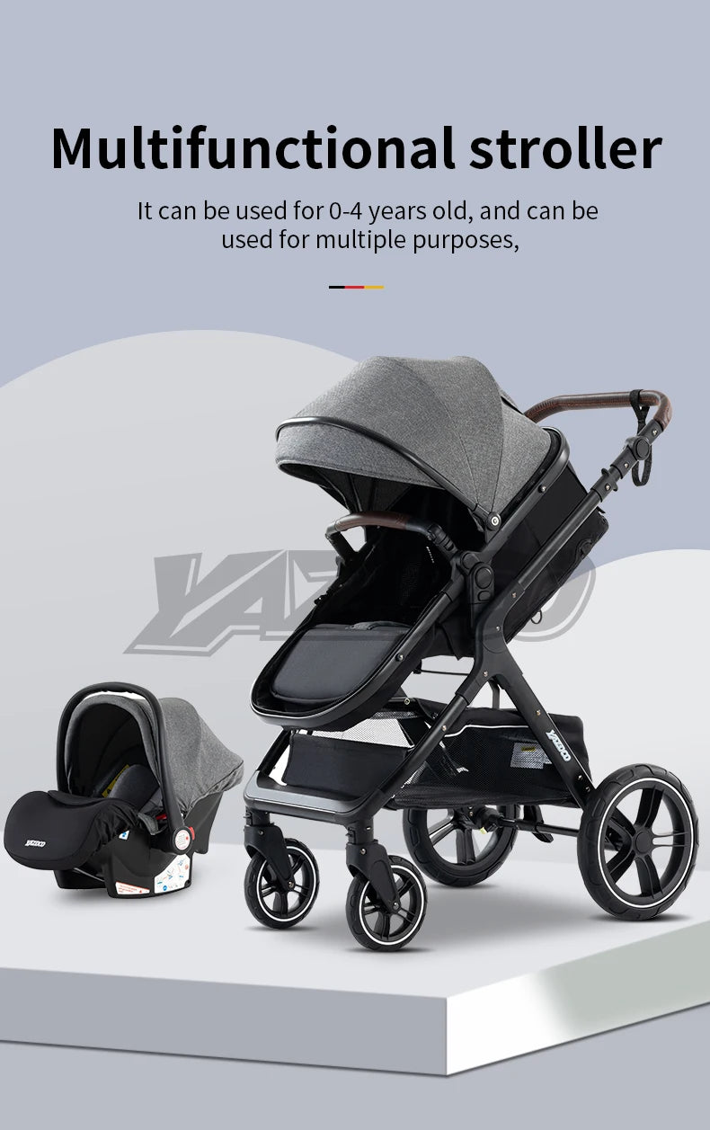 Poussette bébé 3 en 1, poussette quatre roues, voiture bébé 2 en 1, poussettes légères, poussettes multifonctions, landau, poussette
