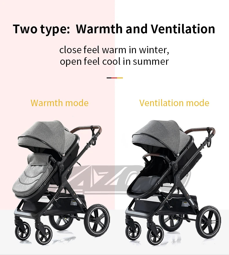 Poussette bébé 3 en 1, poussette quatre roues, voiture bébé 2 en 1, poussettes légères, poussettes multifonctions, landau, poussette