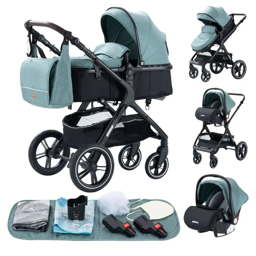 Poussette bébé 3 en 1, poussette quatre roues, voiture bébé 2 en 1, poussettes légères, poussettes multifonctions, landau, poussette