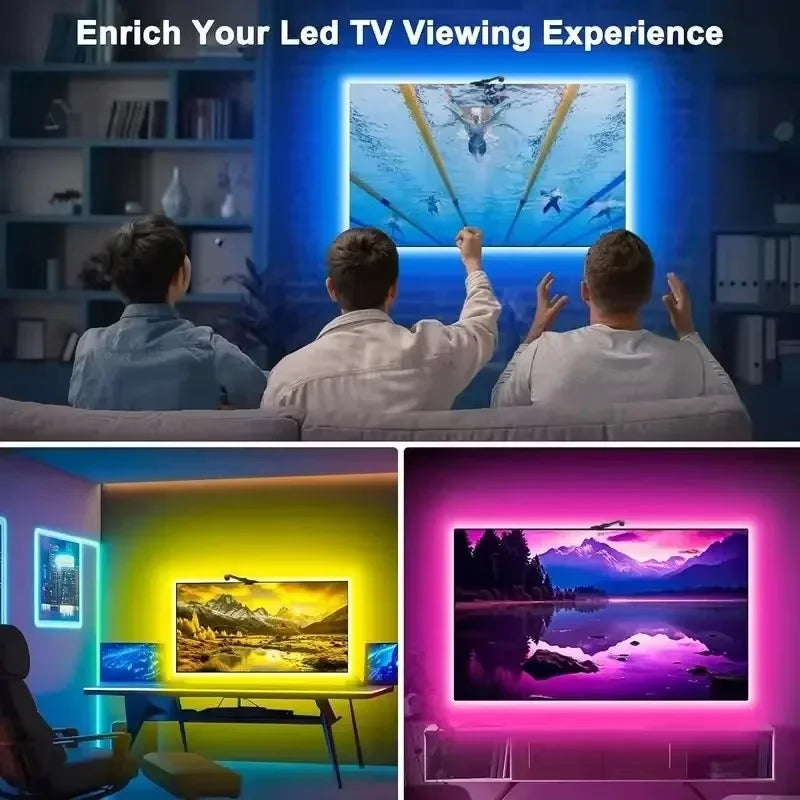 Ambilight pour rétroéclairage TV synchronisé avec l'écran 3,8 m 5 m 5 V USB RGB LED intelligent avec caméra synchronisée TV lumière application de contrôle jeu Com