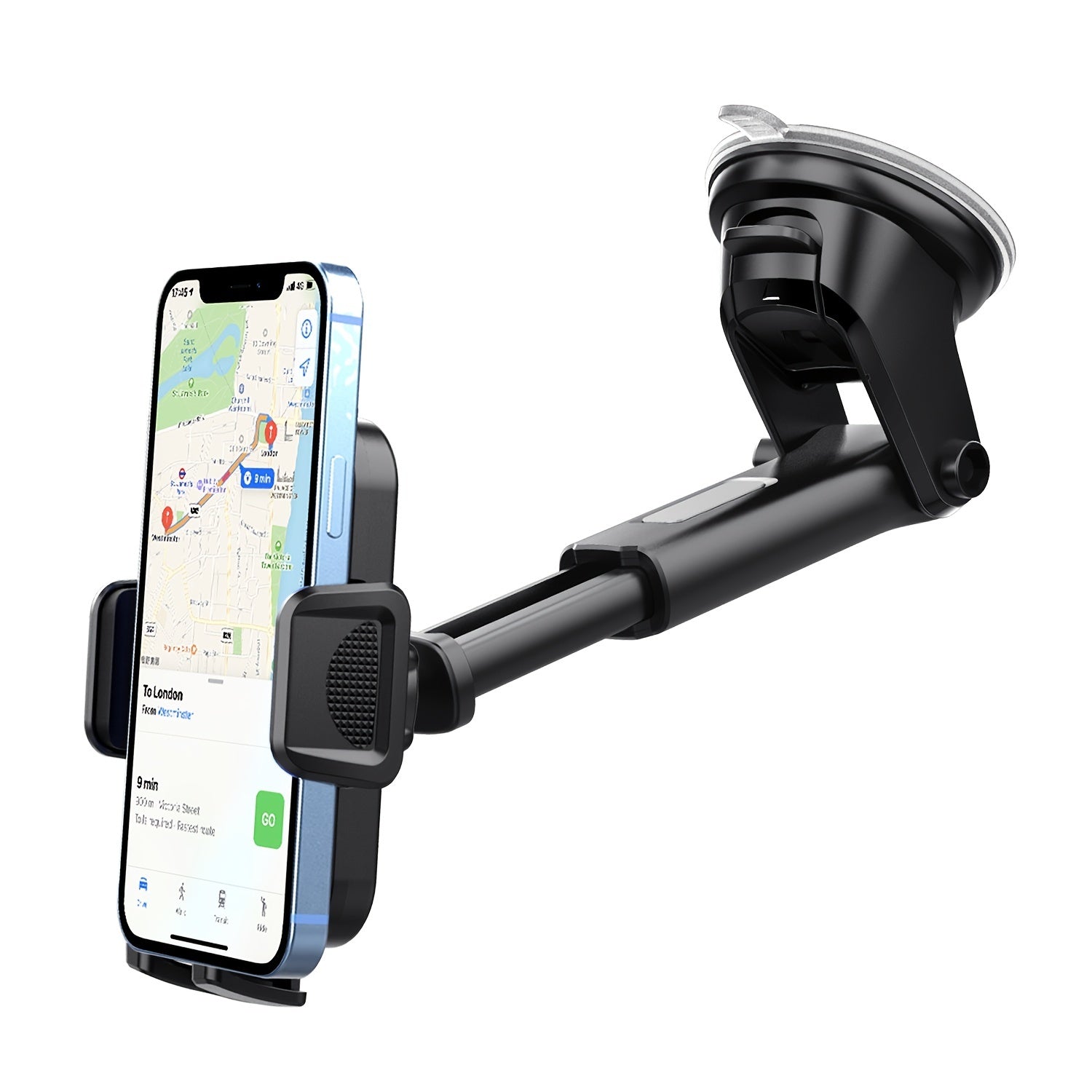 Support de téléphone pour voiture, ventouse puissante et améliorée, support de téléphone 2 en 1 pour tableau de bord, lavable et mains libres pour tous les téléphones portables.